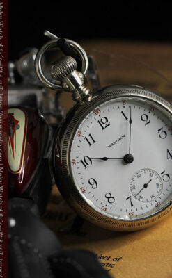 ウォルサム 大型の素朴なアンティーク懐中時計 【1900年頃】-P2297-1