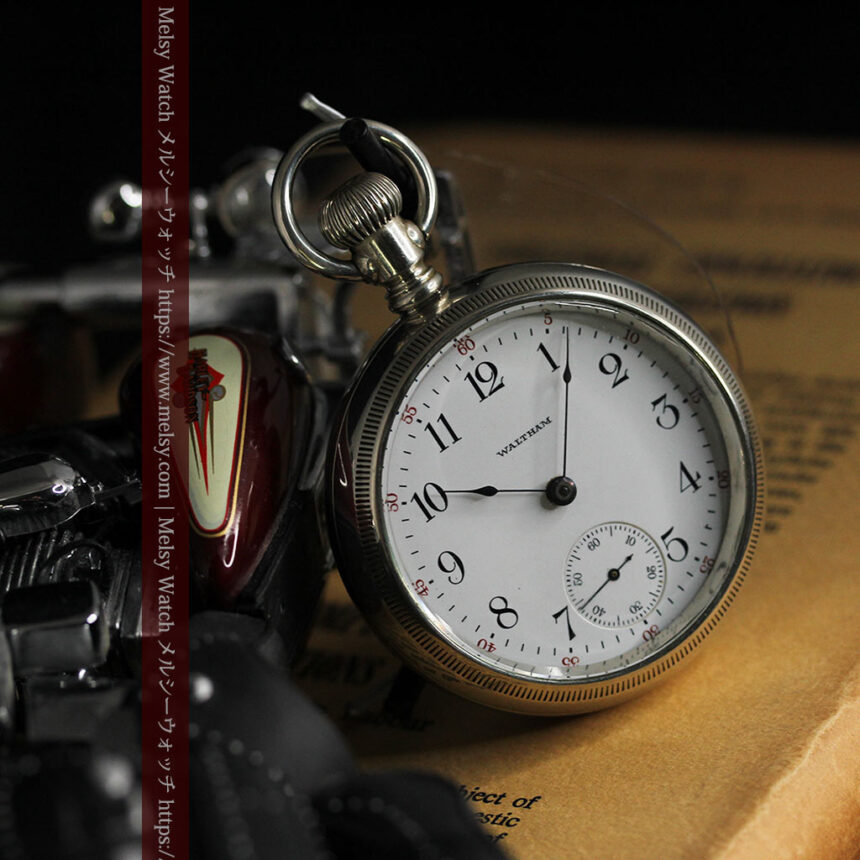 ウォルサム 大型の素朴なアンティーク懐中時計 【1900年頃】-P2297-1