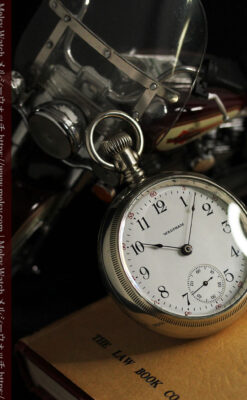 ウォルサム 大型の素朴なアンティーク懐中時計 【1900年頃】-P2297-4