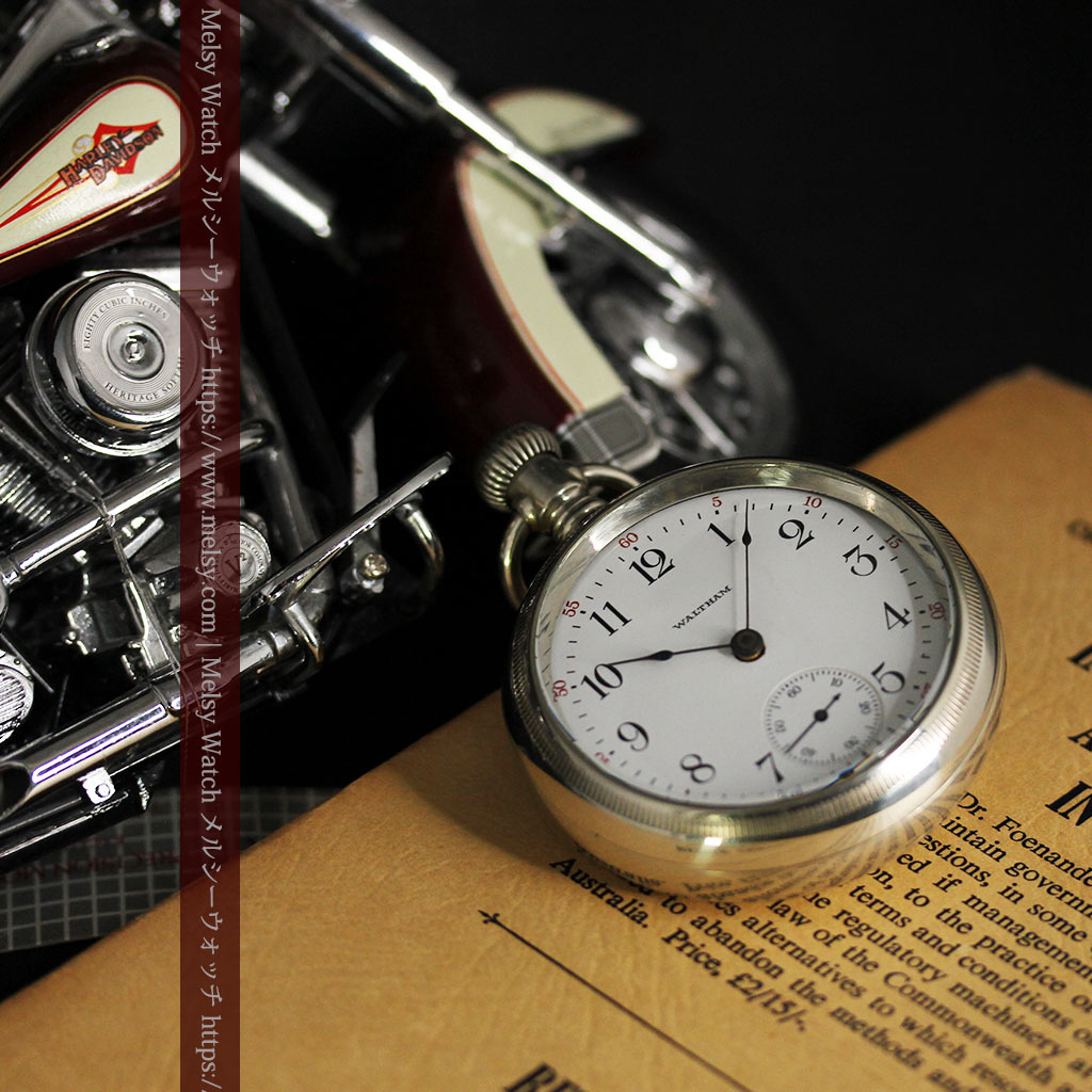 ウォルサム 大型の素朴なアンティーク懐中時計 【1900年頃】