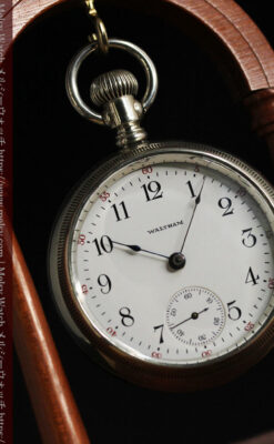 ウォルサム 大型の素朴なアンティーク懐中時計 【1900年頃】-P2297-8