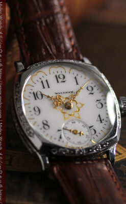 ウォルサムのアンティーク腕時計 輝く星と5つの半月 【1900年頃】-W1517-11