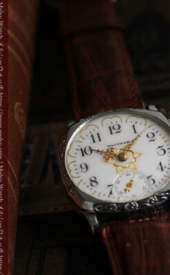 ウォルサムのアンティーク腕時計 輝く星と5つの半月 【1900年頃】-W1517-13