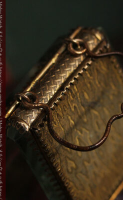 懐中時計収納用ガラスケース 装飾入り三角形-S0844-12