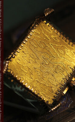 懐中時計収納用ガラスケース 装飾入り三角形-S0844-14