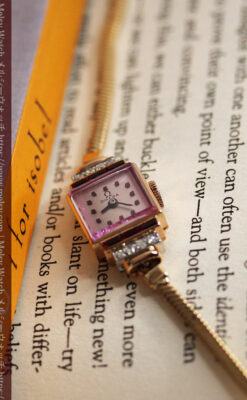 オメガ 18金アンティーク腕時計 14石のルビー＆ダイヤモンド 【1939年製】-W1518-11