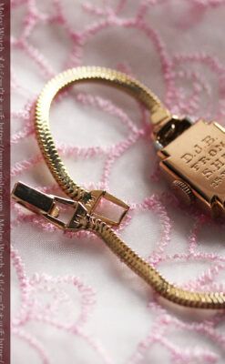 オメガ 18金アンティーク腕時計 14石のルビー＆ダイヤモンド 【1939年製】-W1518-15