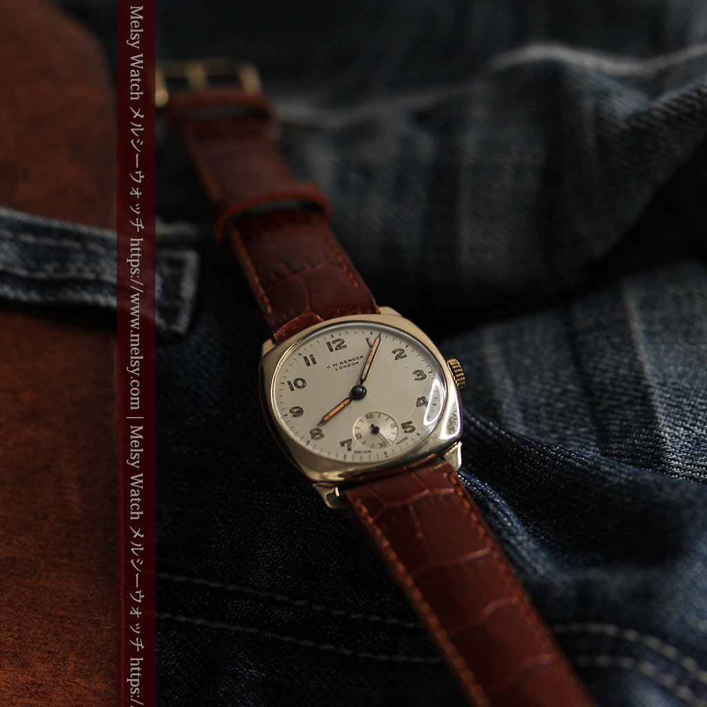 ベンソン 9金無垢アンティーク腕時計 1954年頃 箱付き