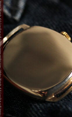 ベンソン クッション型 9金無垢アンティーク腕時計 【1954年頃】-W1519-16