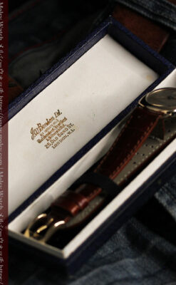 ベンソン クッション型 9金無垢アンティーク腕時計 【1954年頃】-W1519-19