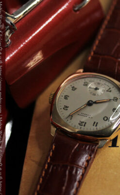 ベンソン クッション型 9金無垢アンティーク腕時計 【1954年頃】-W1519-2