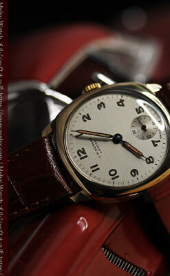 ベンソン クッション型 9金無垢アンティーク腕時計 【1954年頃】-W1519-3