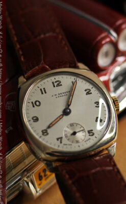 ベンソン クッション型 9金無垢アンティーク腕時計 【1954年頃】-W1519-7