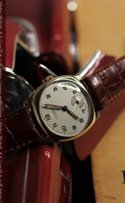 ベンソン クッション型 9金無垢アンティーク腕時計 【1954年頃】-W1519-9