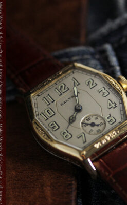 ウォルサムの六角形の趣きあるアンティーク腕時計 【1920年頃】-W1520-12
