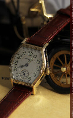 ウォルサムの六角形の趣きあるアンティーク腕時計 【1920年頃】-W1520-4