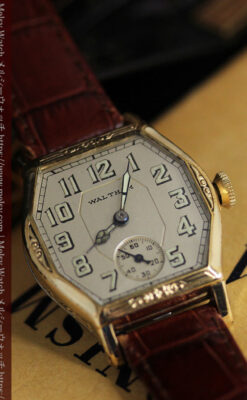 ウォルサムの六角形の趣きあるアンティーク腕時計 【1920年頃】-W1520-5
