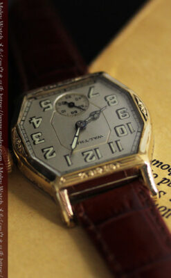 ウォルサムの六角形の趣きあるアンティーク腕時計 【1920年頃】-W1520-6