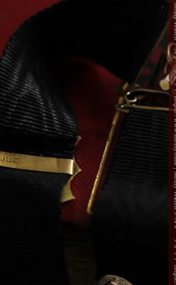 輝く金無垢の盾飾り 布タイプの懐中時計チェーン-C0489-12