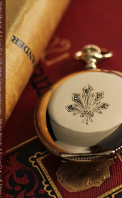 エルジン アンティーク懐中時計 5つのダイヤモンドを束ねる 【1900年頃】-P2300-12