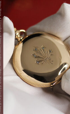 エルジン アンティーク懐中時計 5つのダイヤモンドを束ねる 【1900年頃】-P2300-14