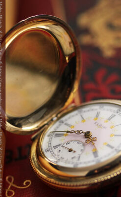 エルジン アンティーク懐中時計 5つのダイヤモンドを束ねる 【1900年頃】-P2300-17