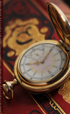 エルジン アンティーク懐中時計 5つのダイヤモンドを束ねる 【1900年頃】-P2300-9