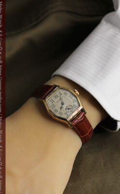 ウォルサムの六角形の趣きあるアンティーク腕時計 【1920年頃】-W1520-17