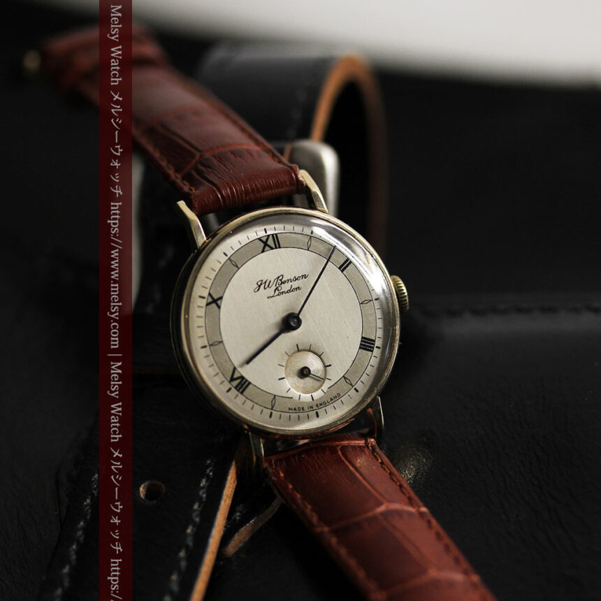 ベンソン レトロな美しさに魅入る9金無垢アンティーク腕時計 【1950年頃】-W1523-1