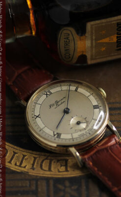 ベンソン レトロな美しさに魅入る9金無垢アンティーク腕時計 【1950年頃】-W1523-12