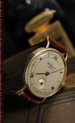 ベンソン レトロな美しさに魅入る9金無垢アンティーク腕時計 【1950年頃】-W1523-13