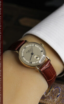 ベンソン レトロな美しさに魅入る9金無垢アンティーク腕時計 【1950年頃】-W1523-17