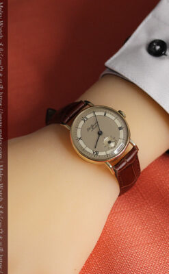 ベンソン レトロな美しさに魅入る9金無垢アンティーク腕時計 【1950年頃】-W1523-18