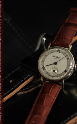 ベンソン レトロな美しさに魅入る9金無垢アンティーク腕時計 【1950年頃】-W1523-2