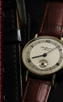 ベンソン レトロな美しさに魅入る9金無垢アンティーク腕時計 【1950年頃】-W1523-6