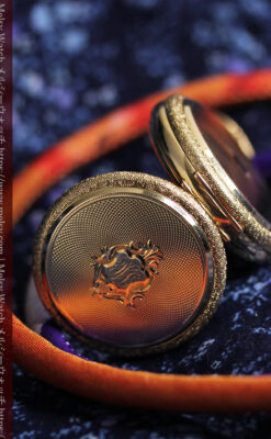 細やかな装飾の光るエルジンの金無垢アンティーク懐中時計 【1900年頃】-P2301-13