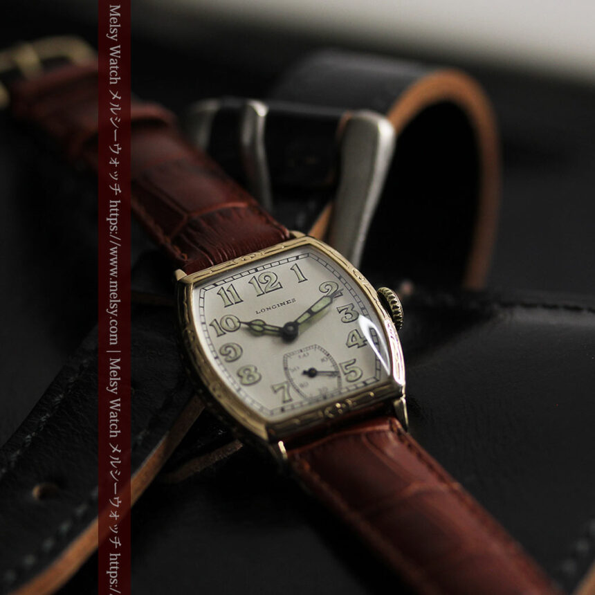 ロンジンのアンティークな面持ちが美しい樽型腕時計 【1928年頃】-W1525-1