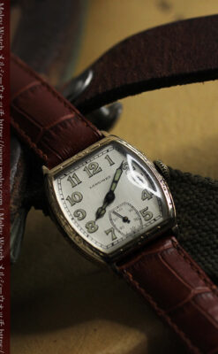 ロンジンのアンティークな面持ちが美しい樽型腕時計 【1928年頃】-W1525-10