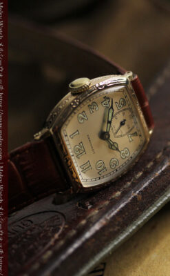 ロンジンのアンティークな面持ちが美しい樽型腕時計 【1928年頃】-W1525-15