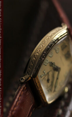 ロンジンのアンティークな面持ちが美しい樽型腕時計 【1928年頃】-W1525-16