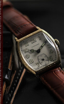 ロンジンのアンティークな面持ちが美しい樽型腕時計 【1928年頃】-W1525-2