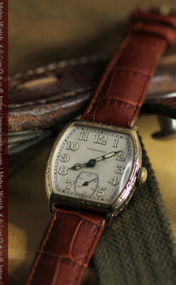 ロンジンのアンティークな面持ちが美しい樽型腕時計 【1928年頃】-W1525-7