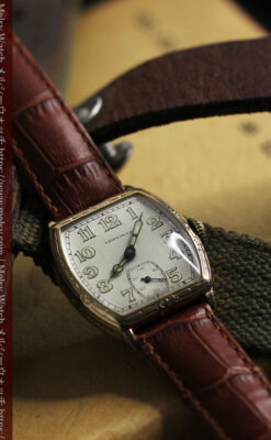 ロンジンのアンティークな面持ちが美しい樽型腕時計 【1928年頃】-W1525-8