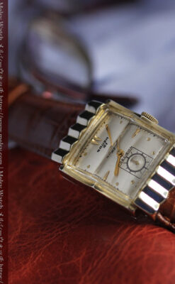 グリュエン 際立つ鋭角の煌びやかなアンティーク腕時計 【1951年頃】-W1294-14