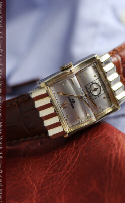 グリュエン 際立つ鋭角の煌びやかなアンティーク腕時計 【1951年頃】-W1294-16