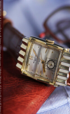 グリュエン 際立つ鋭角の煌びやかなアンティーク腕時計 【1951年頃】-W1294-17