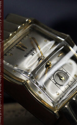 グリュエン 際立つ鋭角の煌びやかなアンティーク腕時計 【1951年頃】-W1294-19