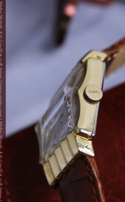 グリュエン 際立つ鋭角の煌びやかなアンティーク腕時計 【1951年頃】-W1294-21