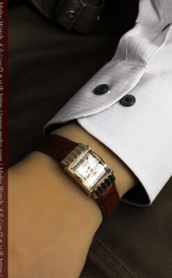 グリュエン 際立つ鋭角の煌びやかなアンティーク腕時計 【1951年頃】-W1294-25