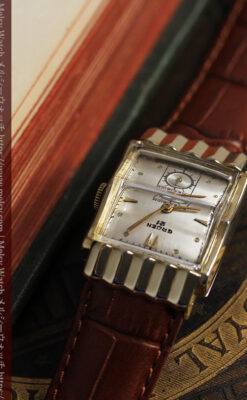 グリュエン 際立つ鋭角の煌びやかなアンティーク腕時計 【1951年頃】-W1294-5